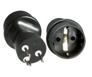 Power adapter Denmark CEE 7/3 to DNK type K CEE 7/3 socket/DNK 3pin type K plug, YL-2623